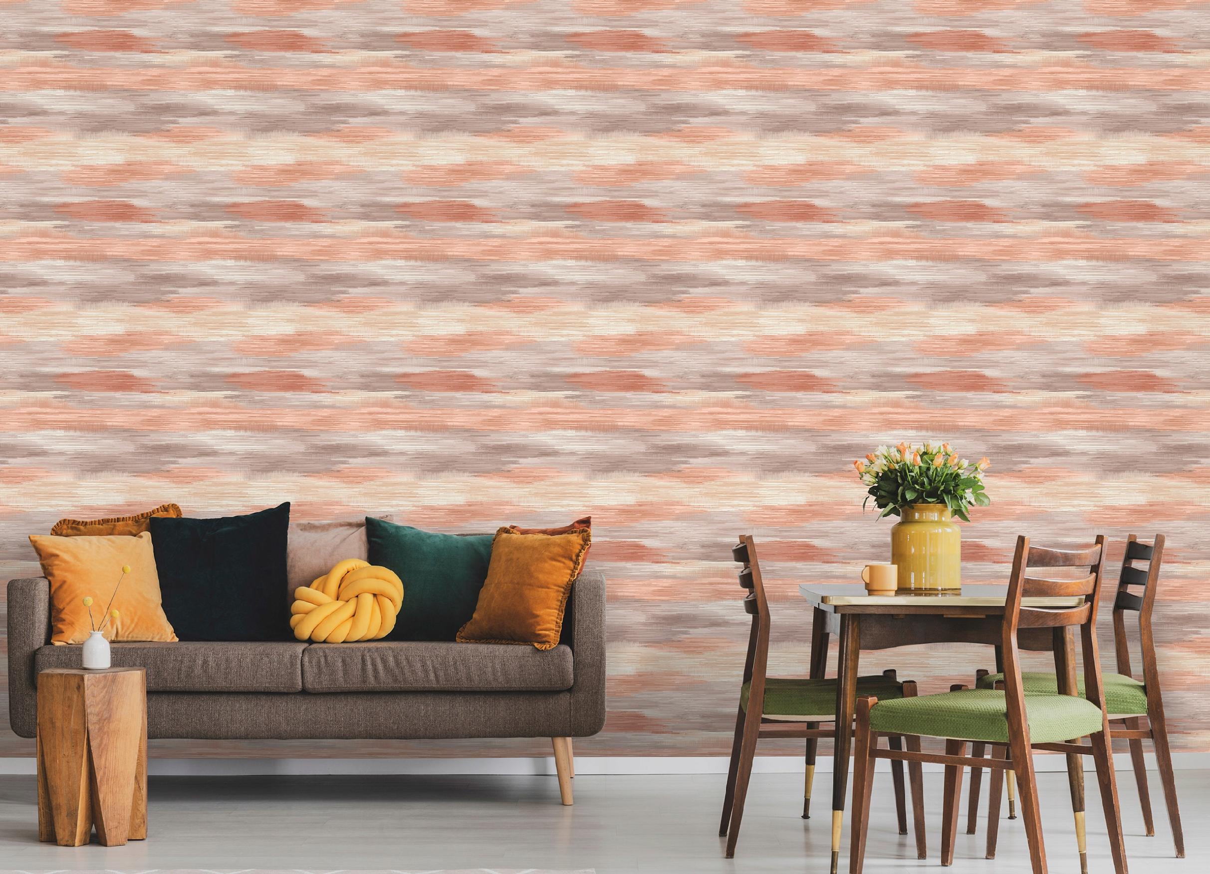 Beige abstract pattern wallpaper on non-woven fabric for living room and bedroom walls