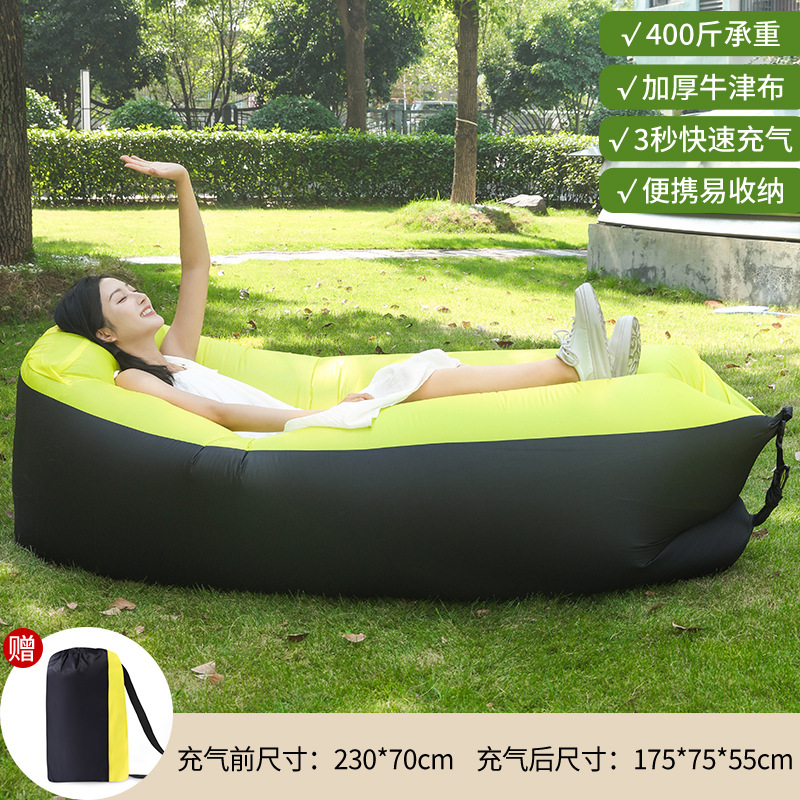 Outdoor Lazy Inflatable Sofa Air Mattress Nap Internet Popular Air Cushion Bed Folding Single Person Portable Camping Chair