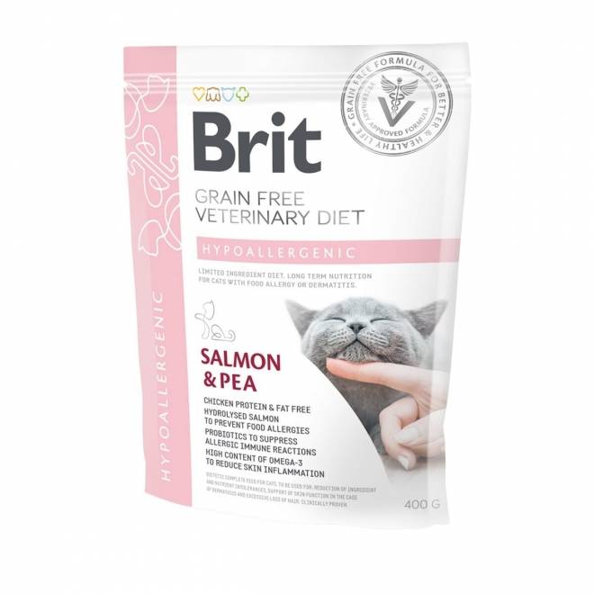 Brit Veterinary Diet Cat Grain Free Hypoallergenic Salmon & Pea