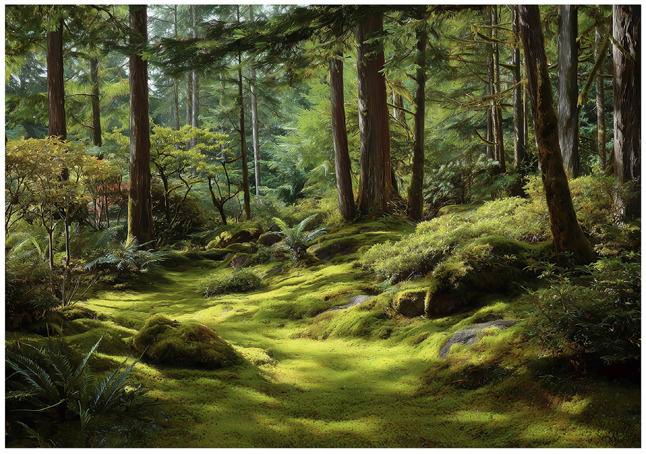 Wall mural forest trees nature bedroom living room wallpaper non-woven