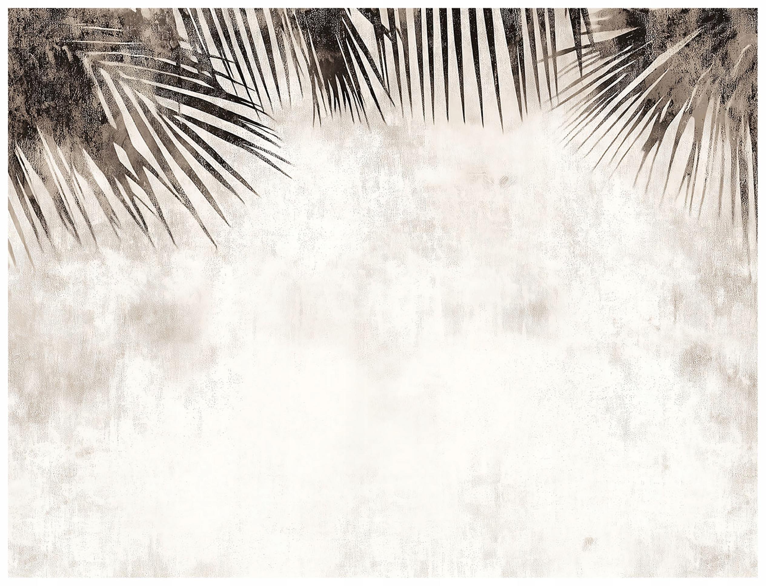 Palm leaves wall mural, concrete, boho, kitchen, bedroom, living room, wallpaper,