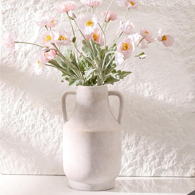 VASEA Ceramic Flower Vase with Handles