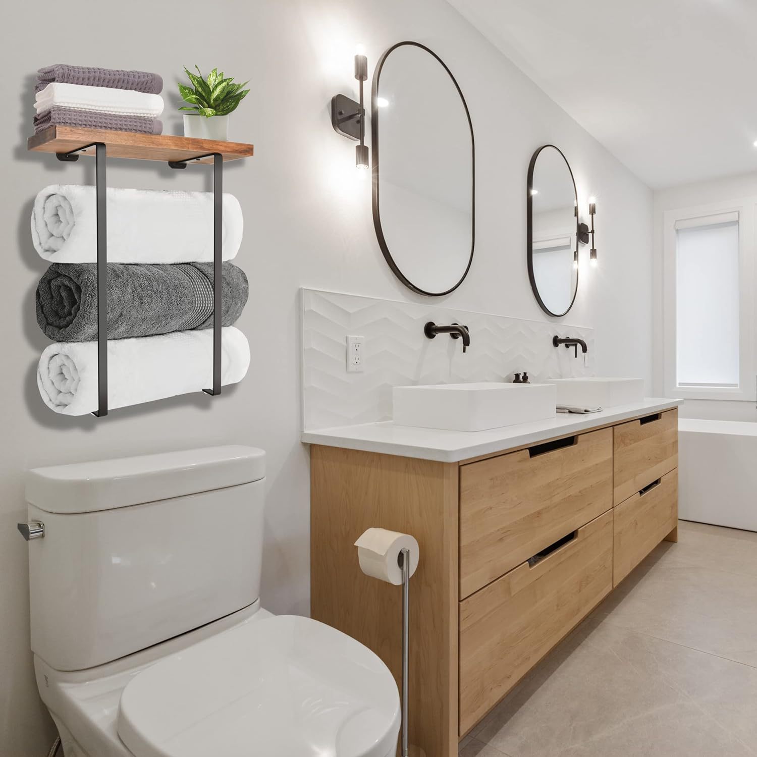 Bath towel storage rack bathroom towel rack