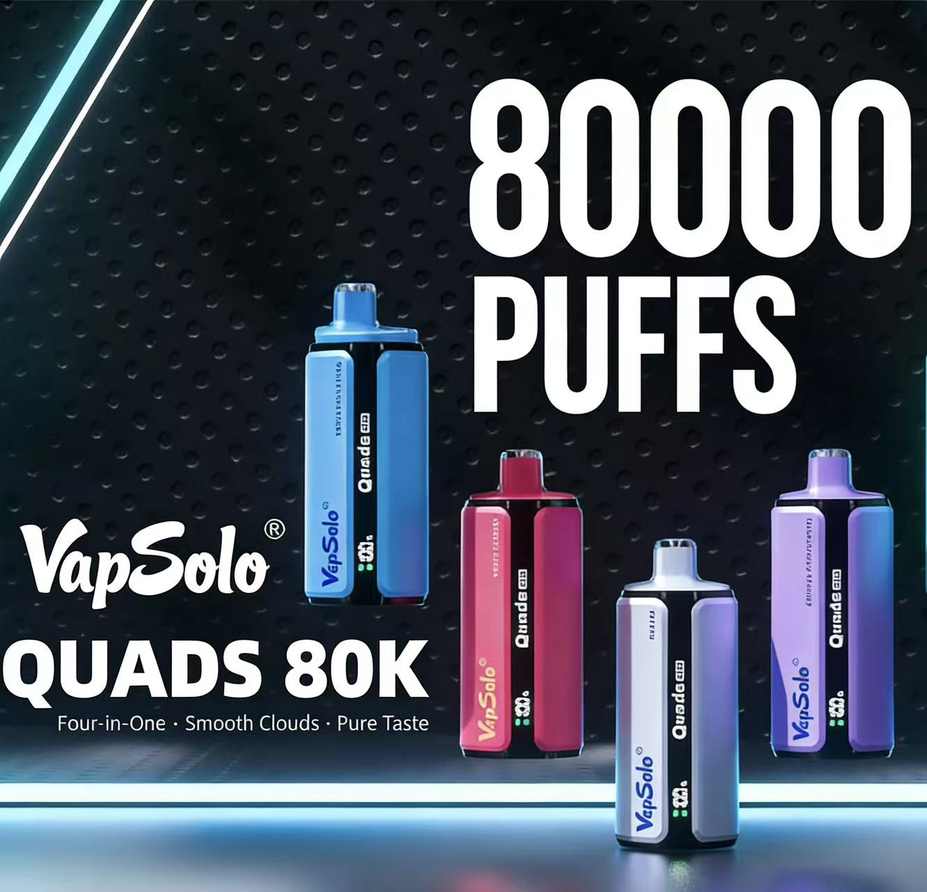 【New Arrive】Vapsolo Quads 80000 Puffs 4 in 1 Disposable Vape