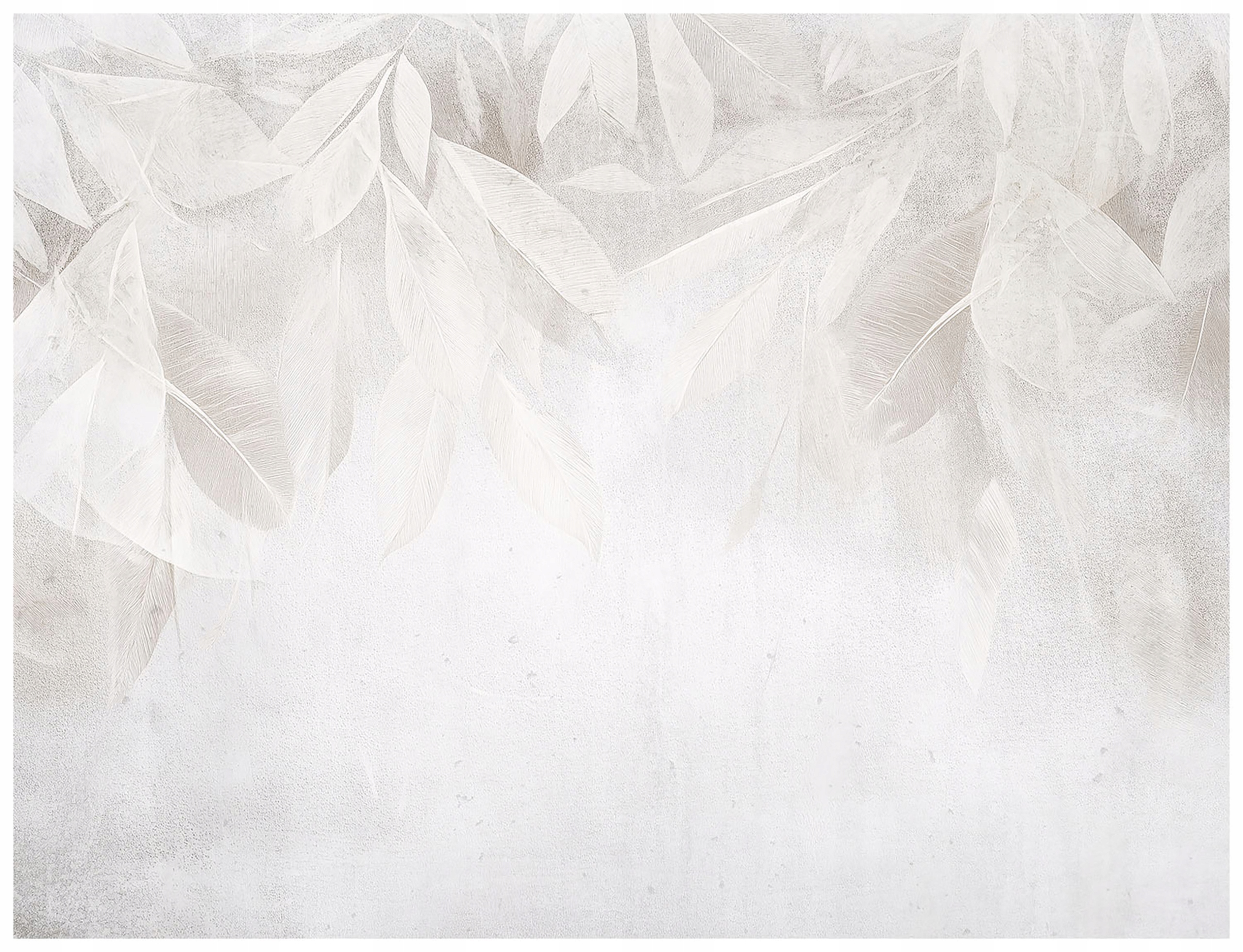 Concrete leaves gray loft boho wall mural for bedroom living room wallpaper