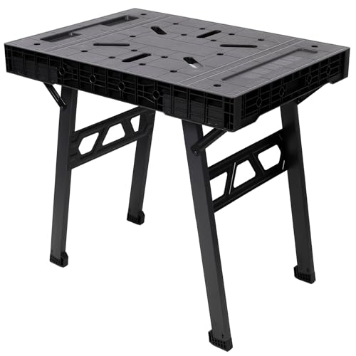 Heavy-Duty Portable Folding Work Table 454kg Adjustable Workbench