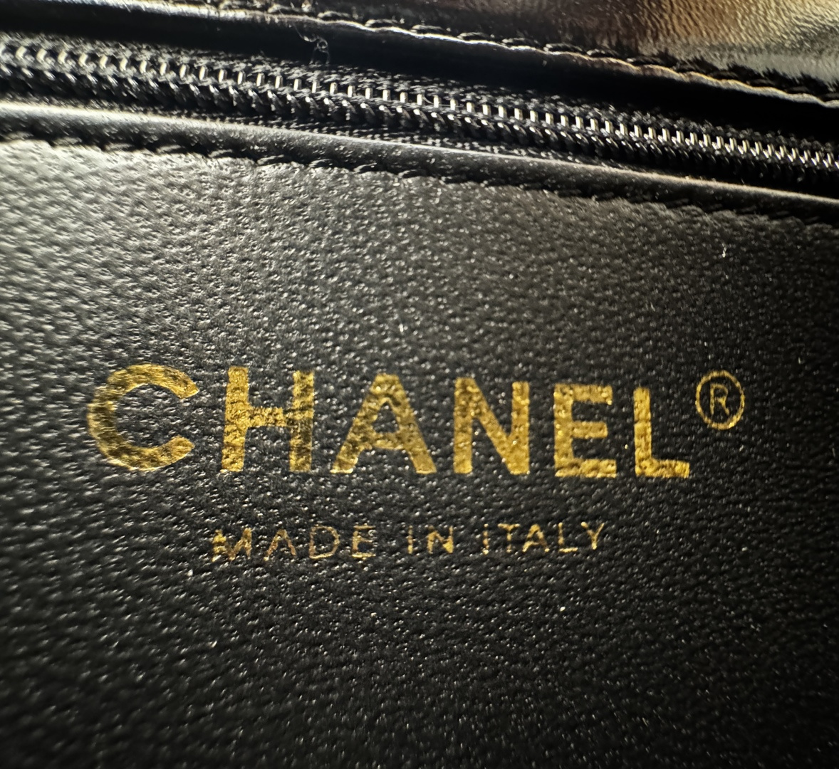 24B Classic Flap Large with Twist Handle in Black Waxed Lambskin with Gold-Tone Hardware (Model AS5166) - Mocuir