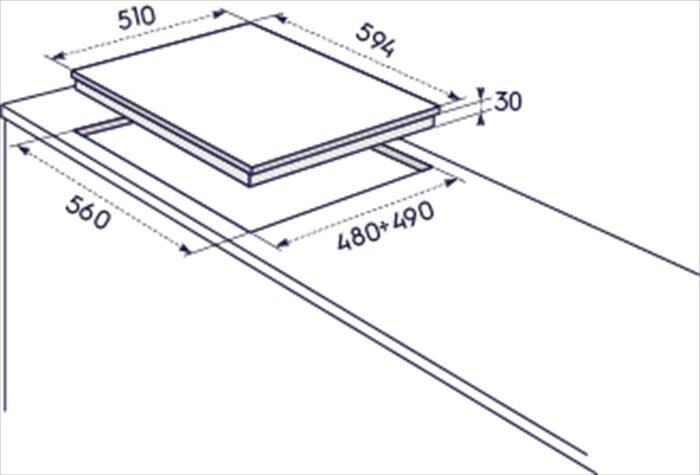 ELECTROLUX - Piano cottura a gas RGG6243LOX 4 fuochi 59,4cm-INOX ANTIMPRONTA