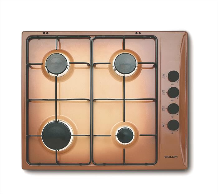 GLEM GAS - Piano cottura a gas GTL64TF 4 fuochi 58,5cm-Terra di Francia