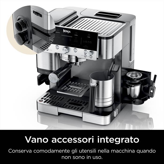 NINJA - MACCHINA DA CAFFÈ LUXE CAFÉ PREMIER 3IN1-Argento