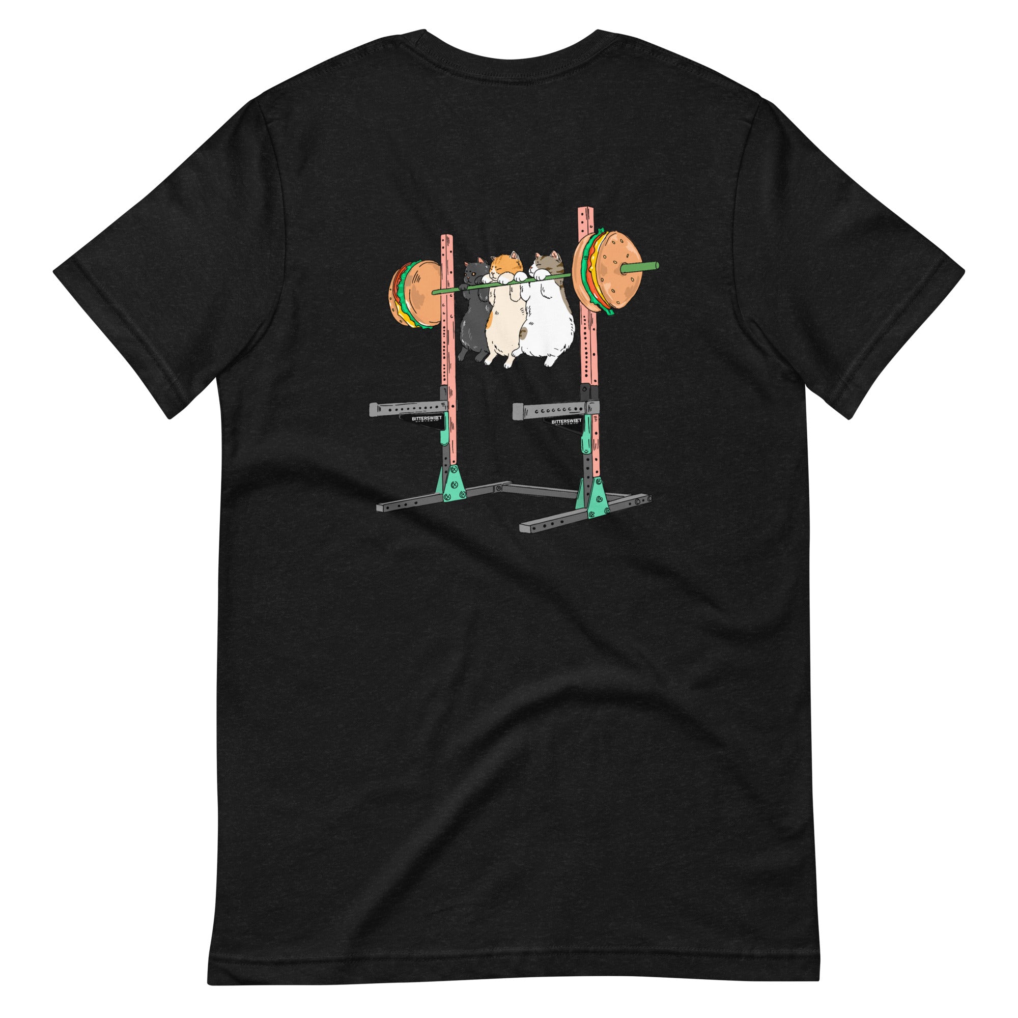 Squat stand challenge gym T-shirt. Cat T-shirt. gym wear
