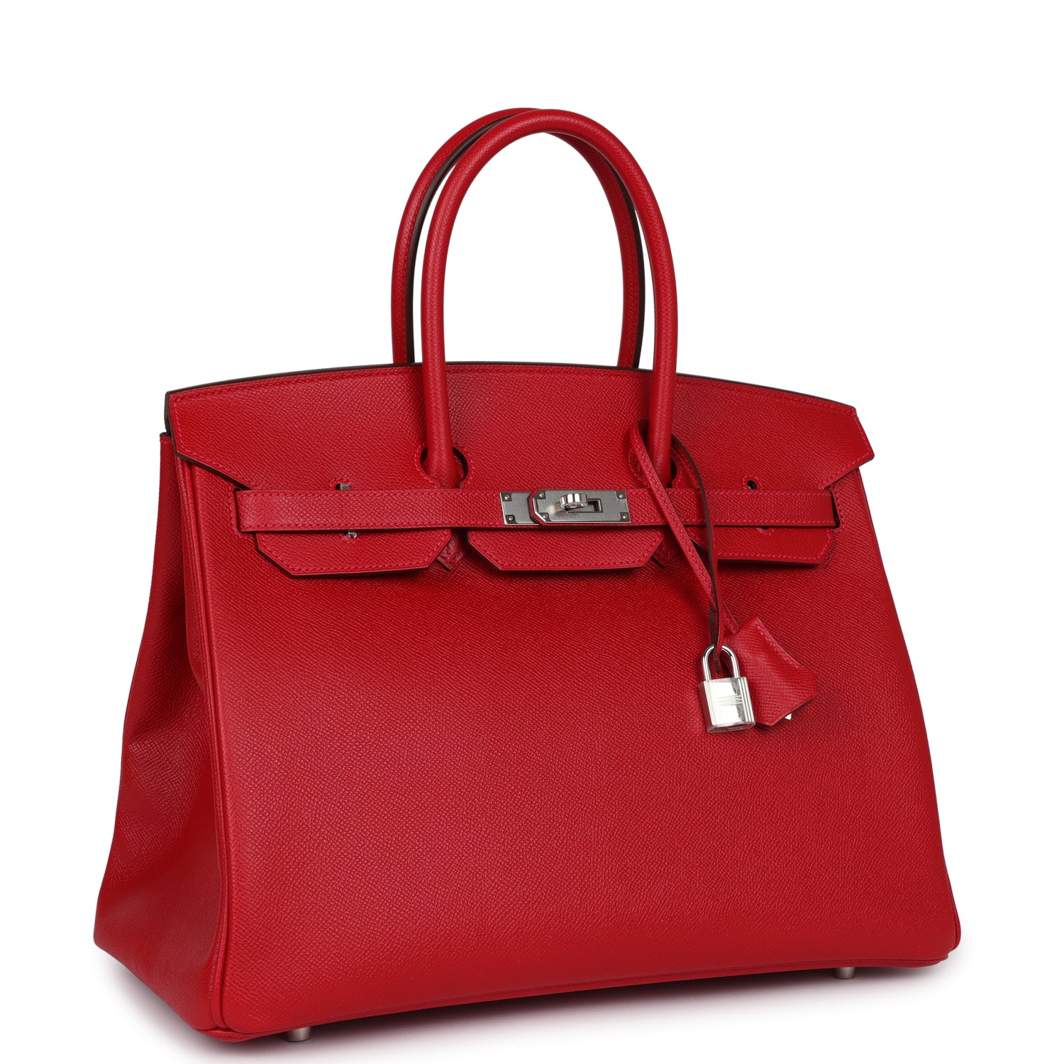 Birkin 35 Rouge Casaque Epsom Palladium Hardware