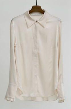 Pleat Luxe Sand Silk Shirt‌