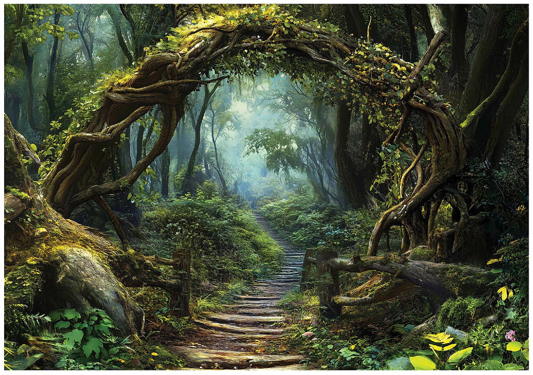 Wall mural road in the forest nature trees for the wall bedroom living room