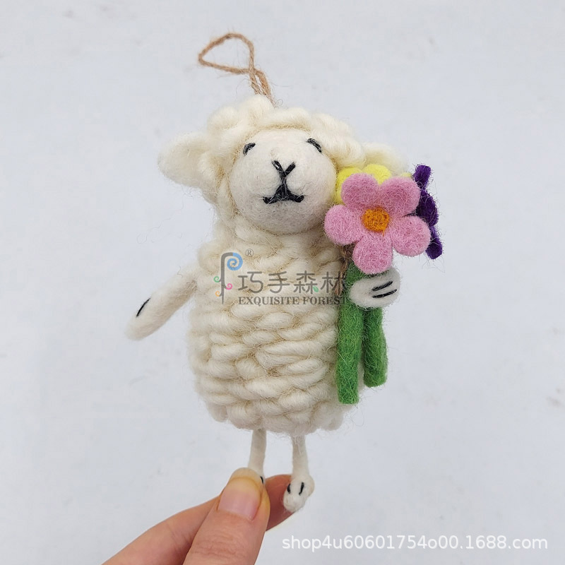 Wool felt pendant cute plush toy
