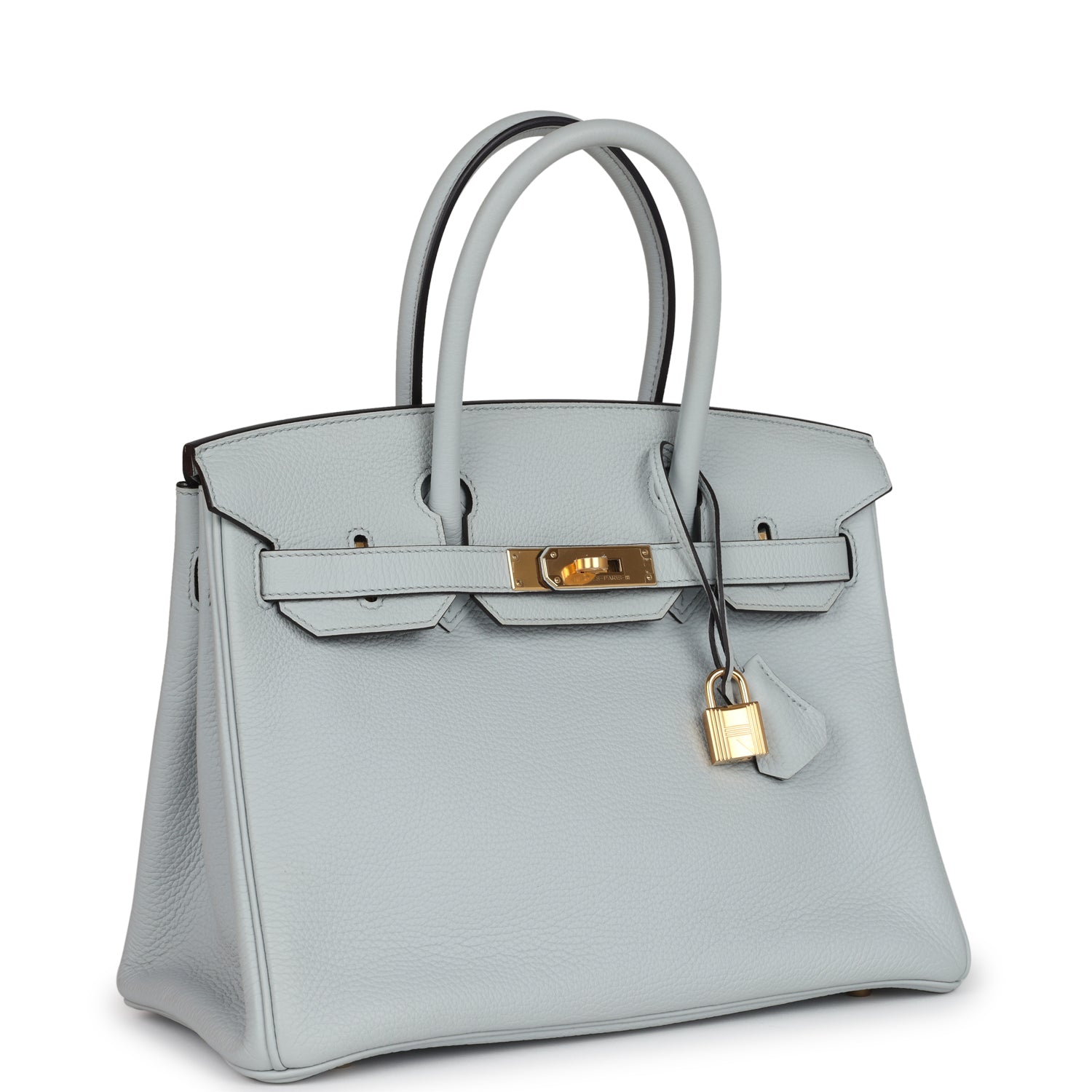 Birkin 30 Bleu Pale Clemence Gold Hardware