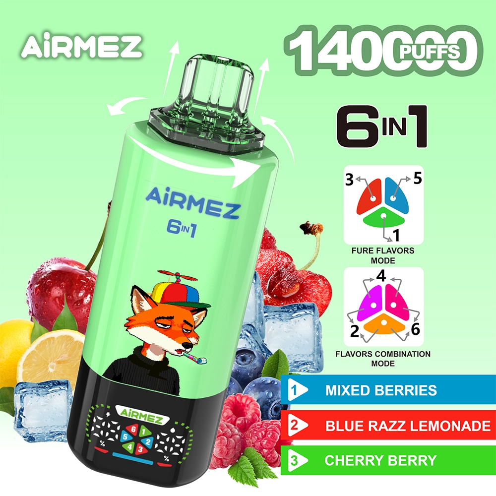 【New Arrive】Airmez 140000 Puffs 6in1 Disposable Vape