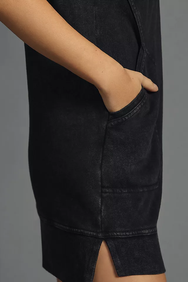 Modern Zip-Front Mini Dress BLACK
