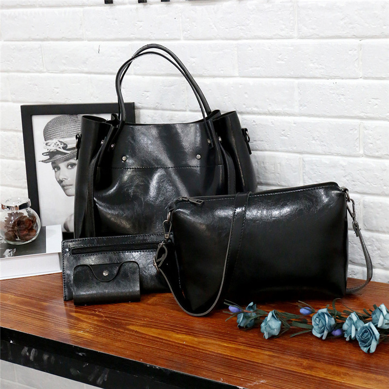 Women'S Simple And Trendy PU Picture-Mother Bag, Solid Color Handbag, One-Shoulder Diagonal Bag