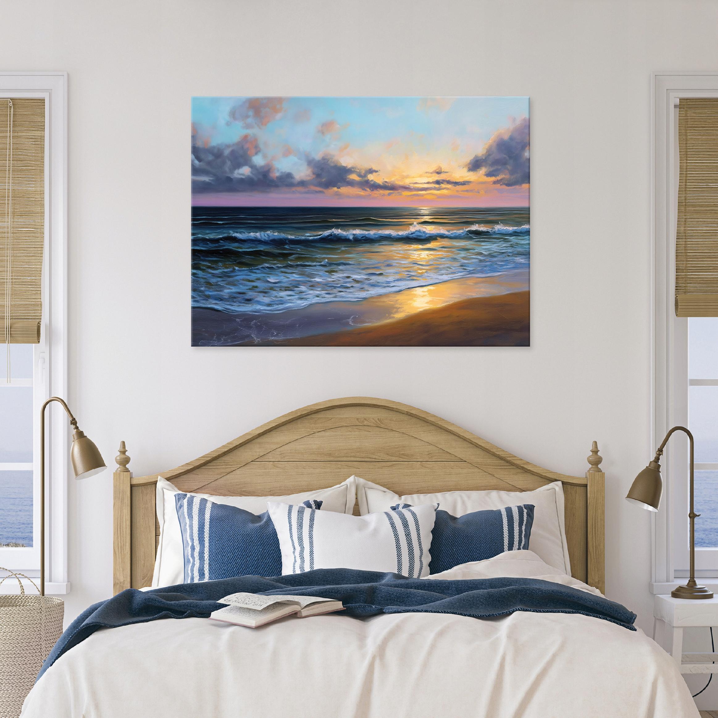 Beach, sea, nature, landscape painting for bedroom, living room, kitchen on canvas, 40x30