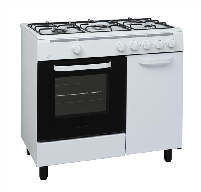 TECHLIFE - Cucina a gas TFCG90WFGG-Bianco