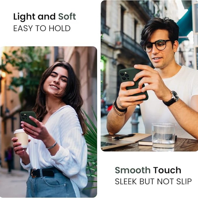 CASEOLOGY Silicone Upgraded [Camera Protection] Phone Case with [2 Screen Protectors]