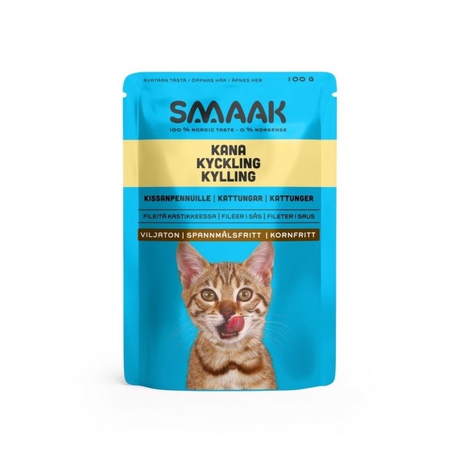 SMAAK Kitten kylling våtfôr, 100 g