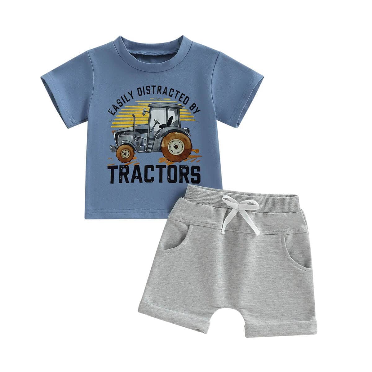 Short Sleeve Tractors Toddler Set