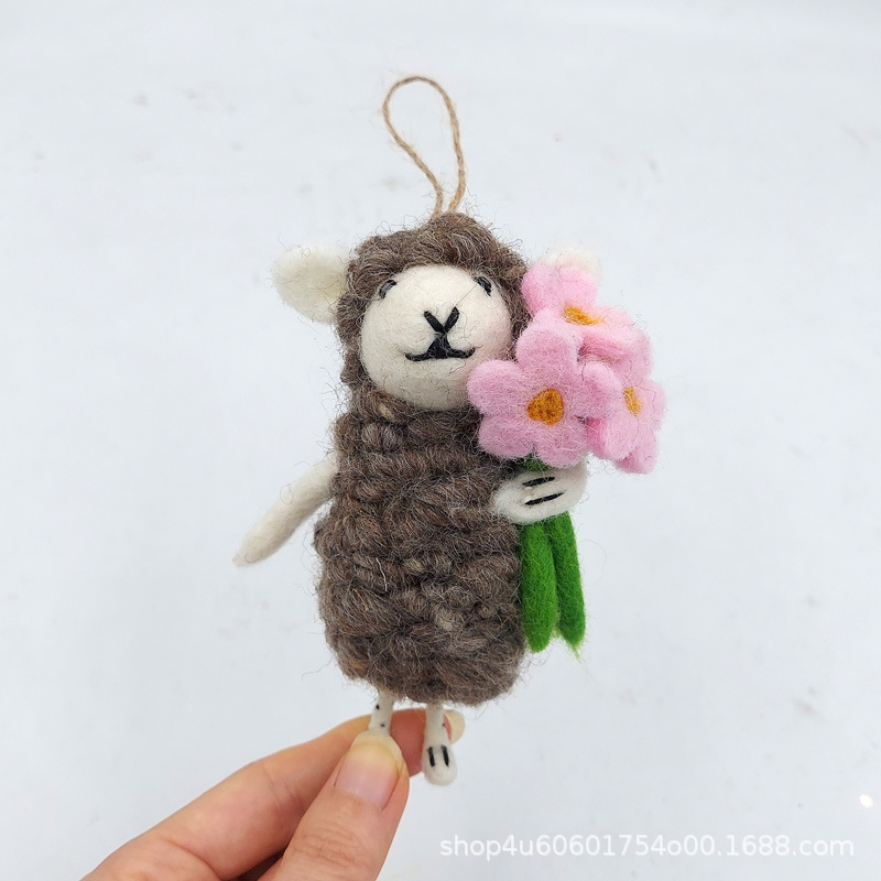 Wool felt pendant cute plush toy