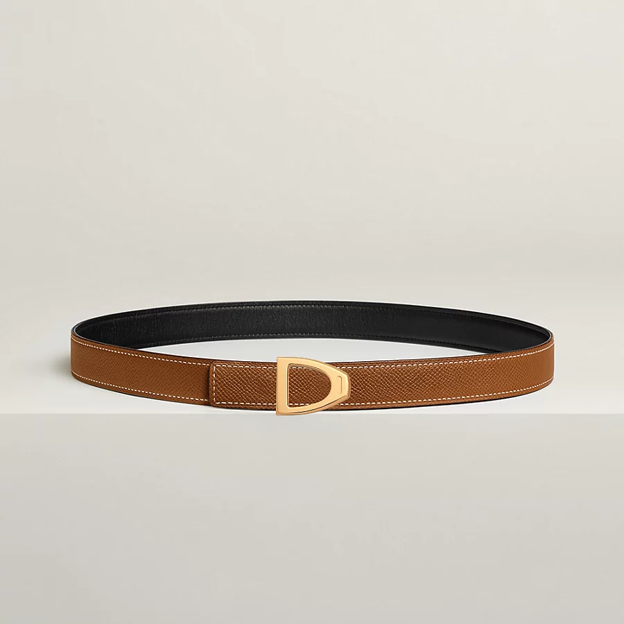 Cavaliere belt buckle & Reversible leather strap 24 mm