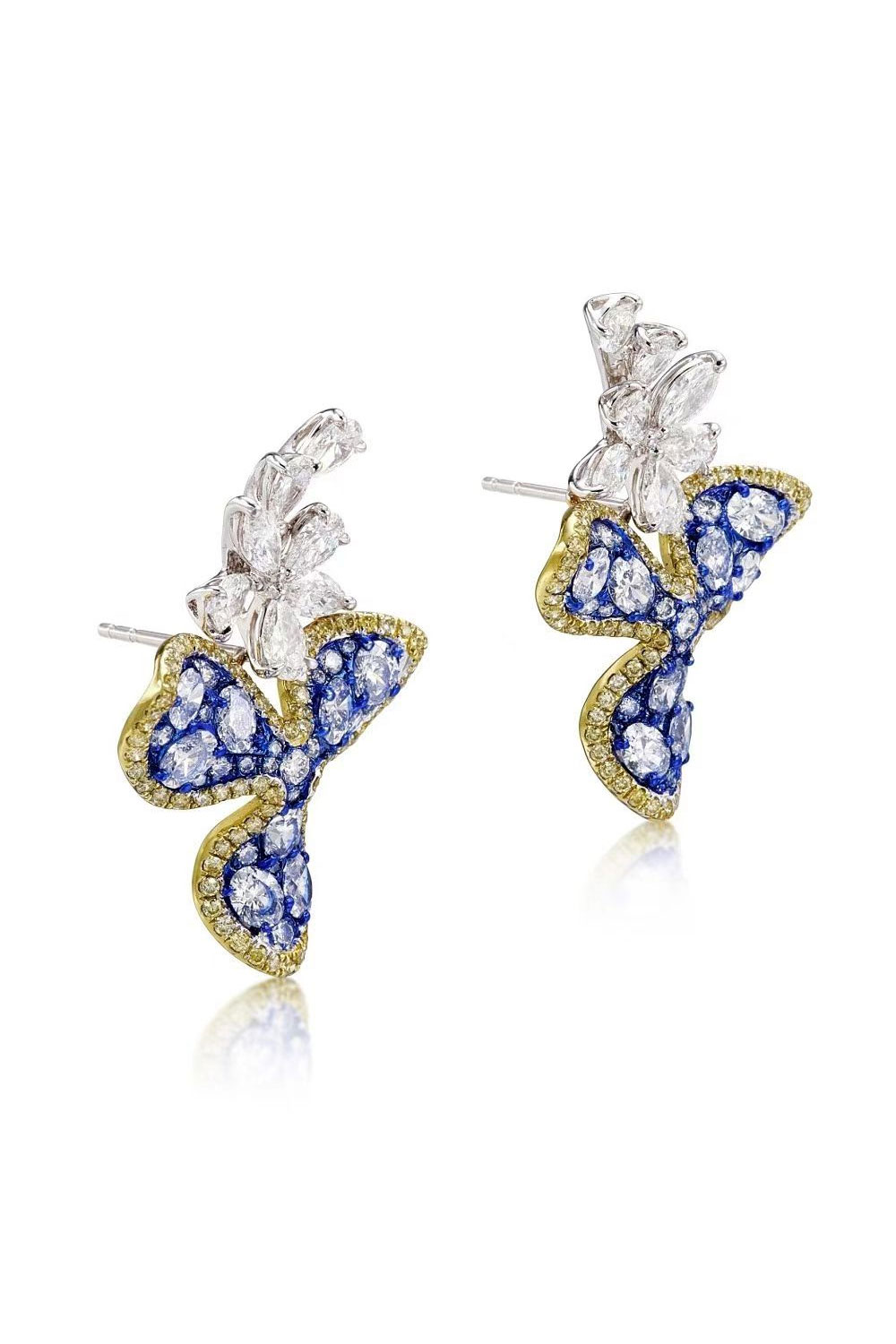 Shining Stars Diamond Clover Earrings