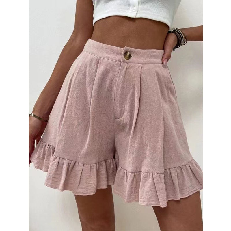 Casual Wide Leg Loose Shorts High Waist Shorts