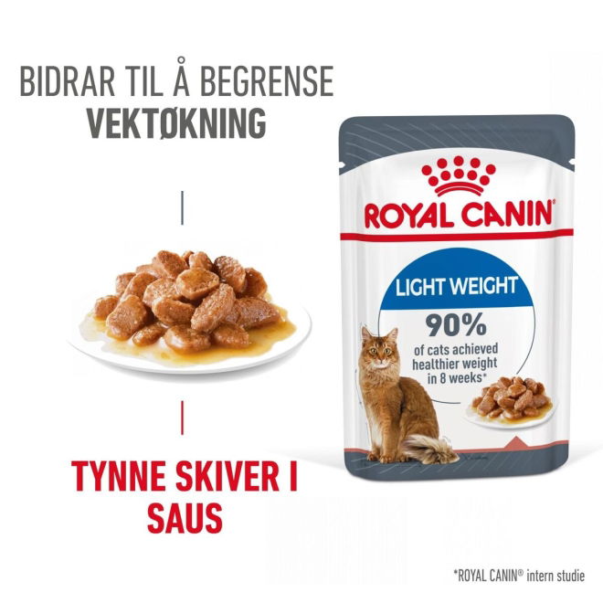 Royal Canin Light Weight Care Gravy Adult våtfôr til katt 12x85g