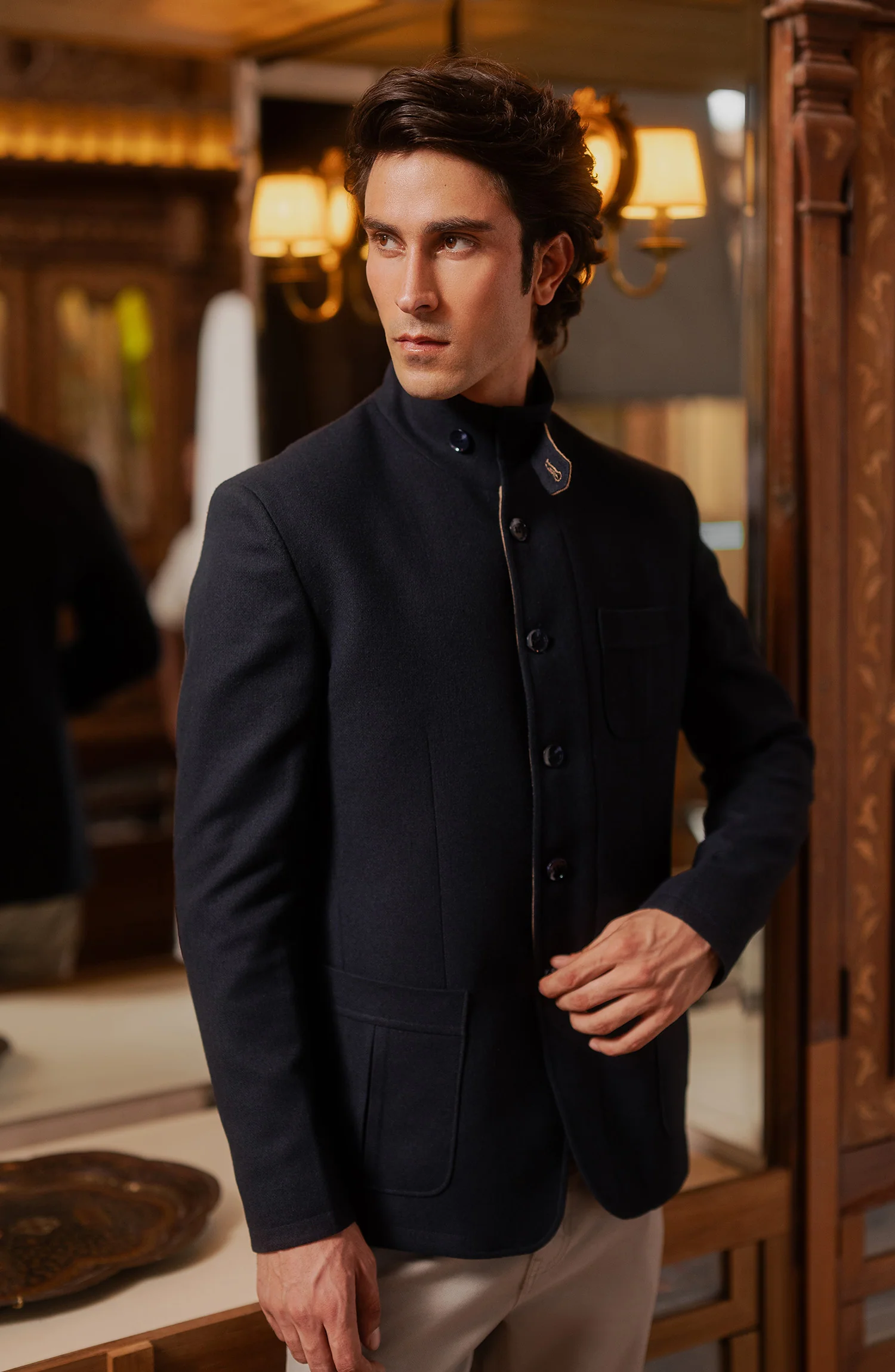 Basic Men Wool Coat - SMC707425