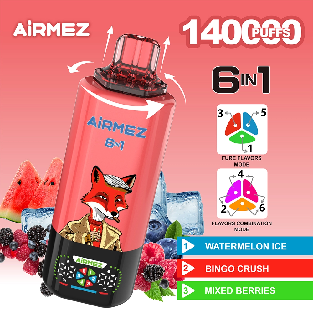 【New Arrive】Airmez 140000 Puffs 6in1 Disposable Vape
