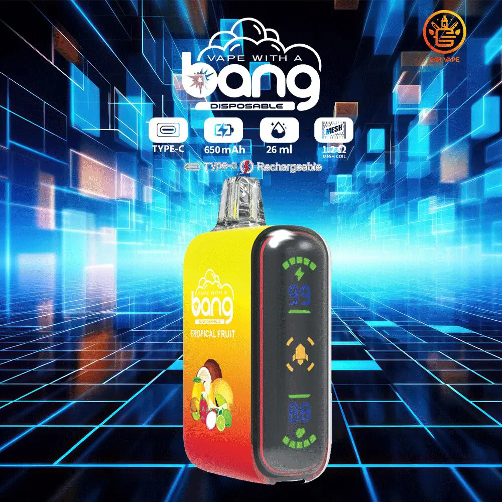 （3 pieces）Bang Rocket 18000 Puffs Dual Mesh Disposable Vape Electronic Cigarette Pod