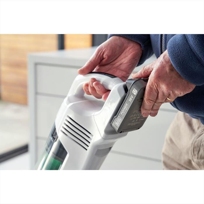 BLACK & DECKER - Scopa elettrica REVSV18D1HF-BIANCO / VERDE