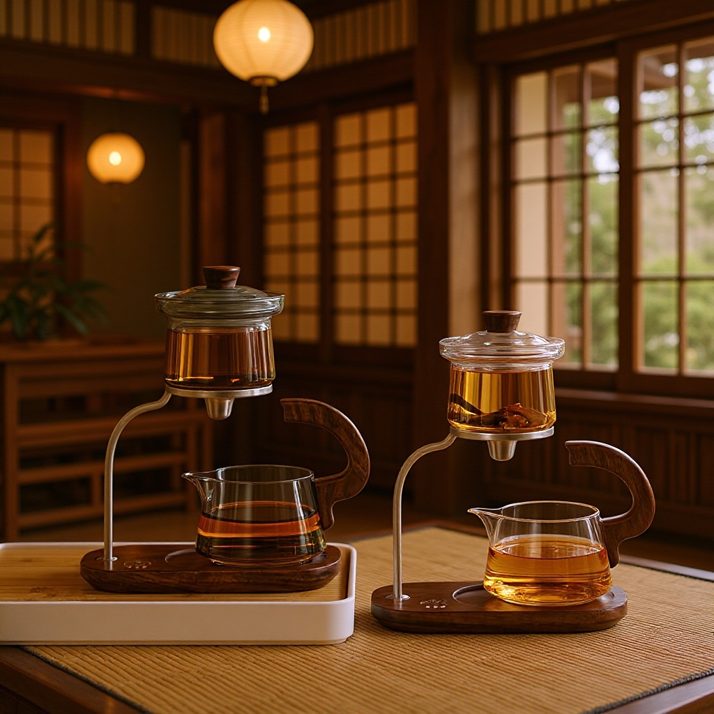 Tea Maker Automatic Magnetic Tea Infuser with Tea-Water Separation for Home Use Kung Fu Tea Set