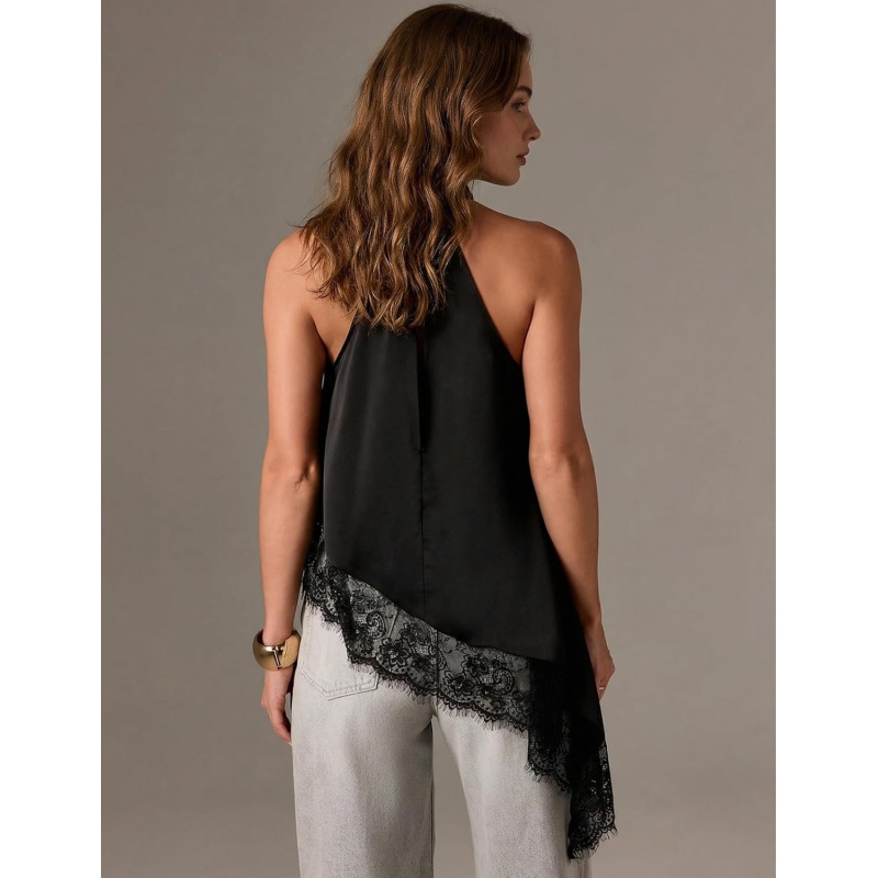Halter Tops for Women Y2k Mock Neck