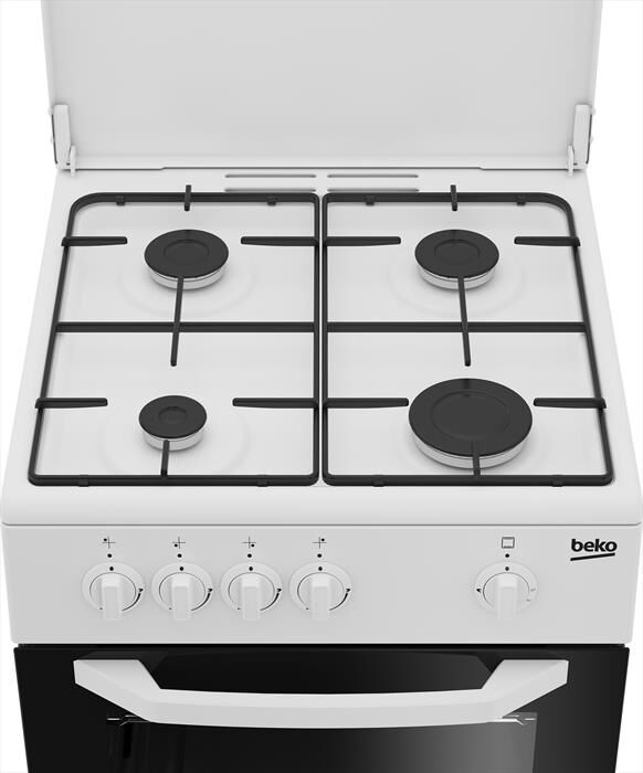 BEKO - Cucina a gas CSG42009DW-Nero, Bianco