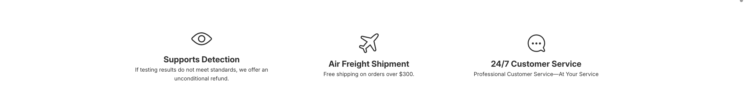 Supports Detection - Air Freight Shipment - 24/7 Customer Service