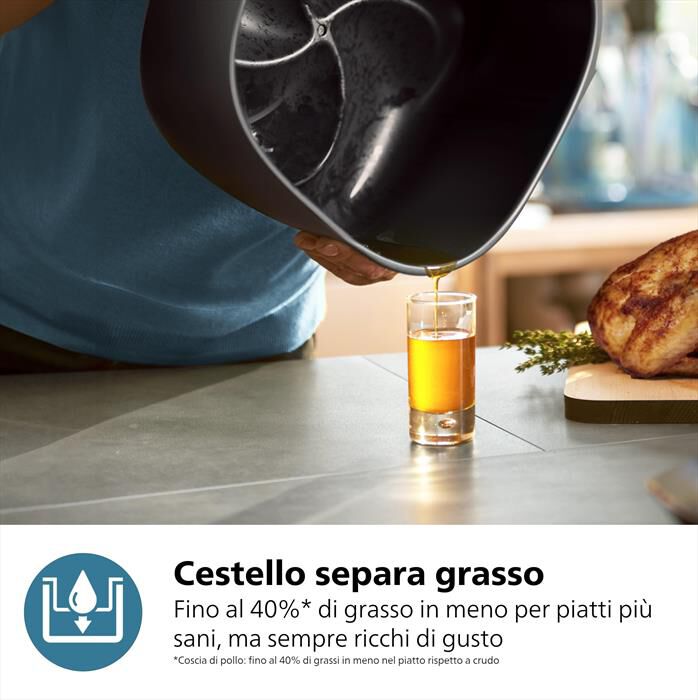 PHILIPS - Friggitrice aria AIRFRYER SERIE 3000 6.2L NA332/00-Nero