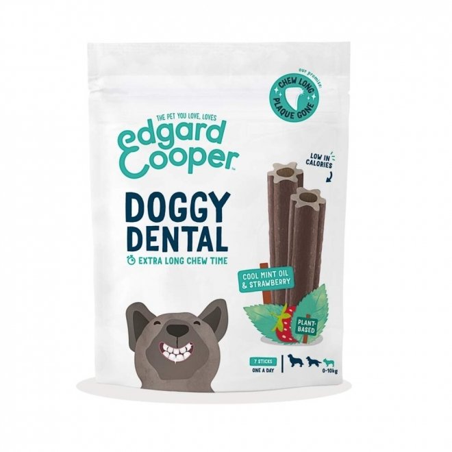 Edgard & Cooper Doggy Dental Tyggepinner Jordbær & Mynte 7-pack
