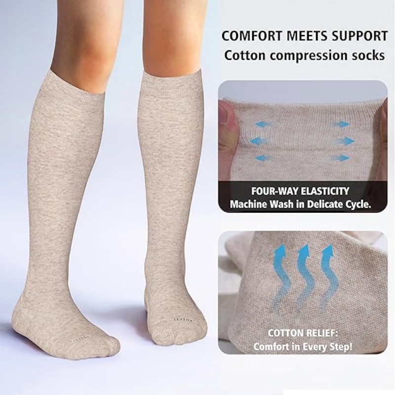 LUNULA Cotton Compression Socks for Women&Men