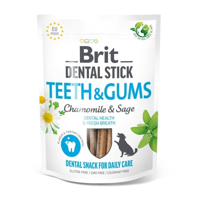 Brit Care Dental Stick Teeth & Gums with Chamomile & Sage 7 pcs