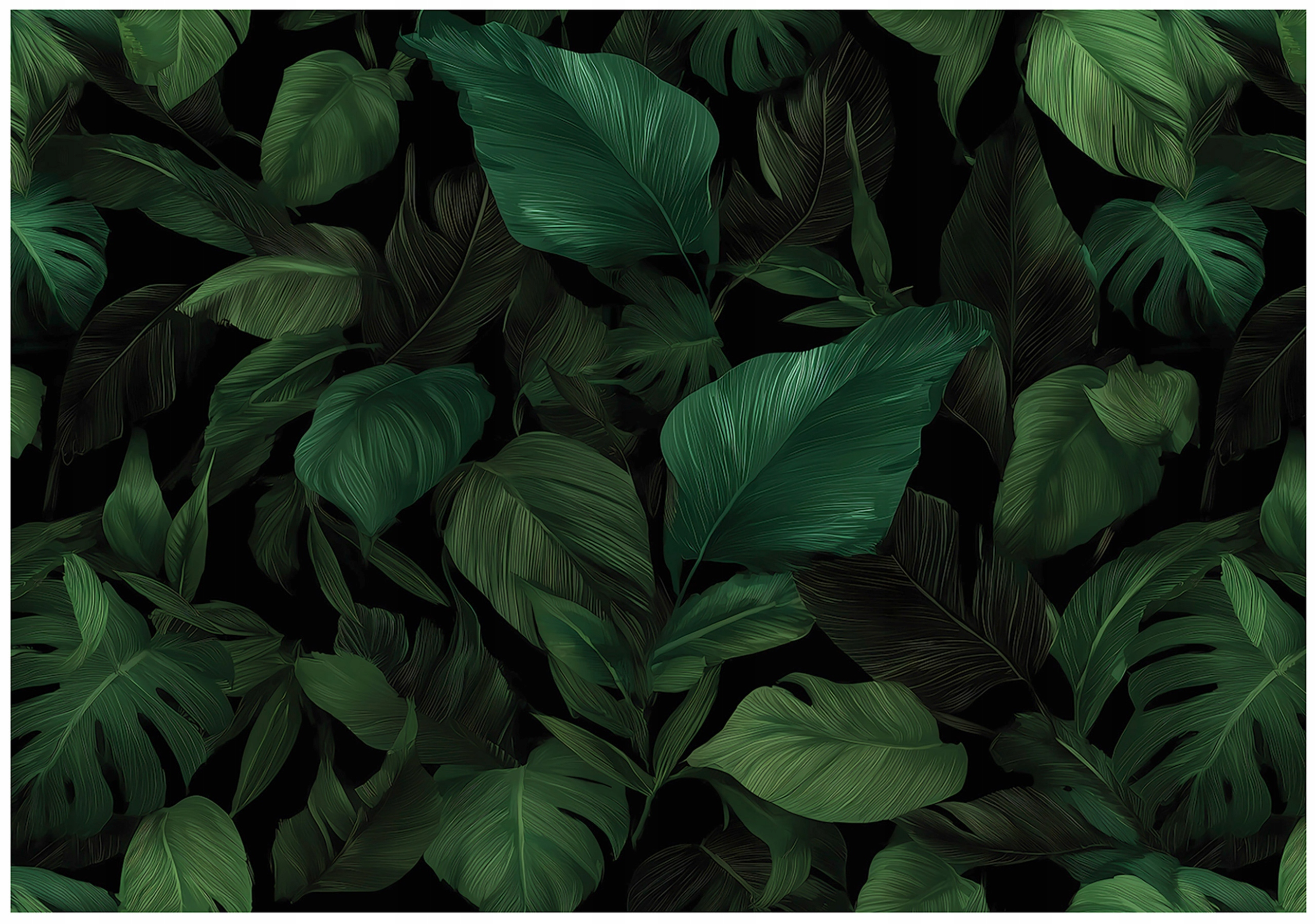 Wall mural leaves nature green bedroom living room wallpaper non-woven