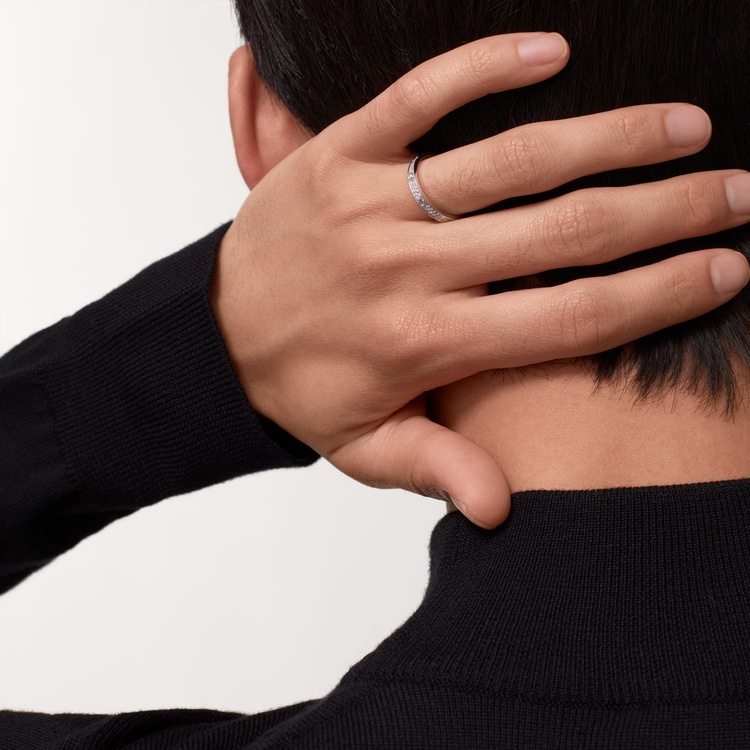 LOVE ring, mini model, paved