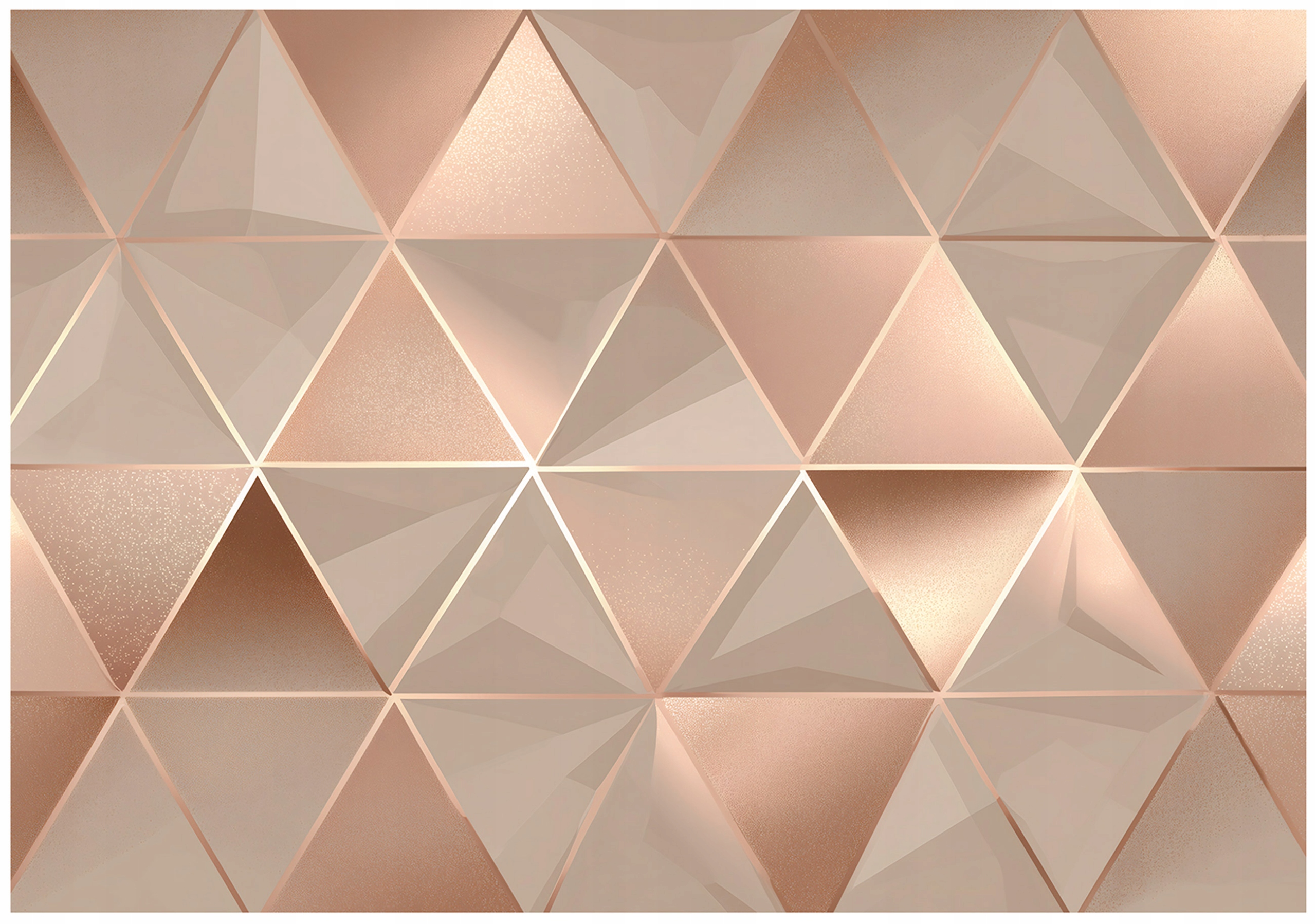 3D abstract rose gold wall mural for the bedroom or living room