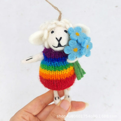 Wool felt pendant cute plush toy