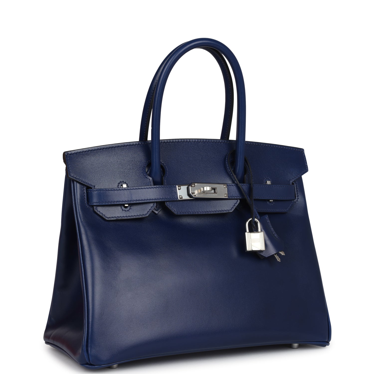 Birkin 30 Bleu Saphir Box Palladium Hardware